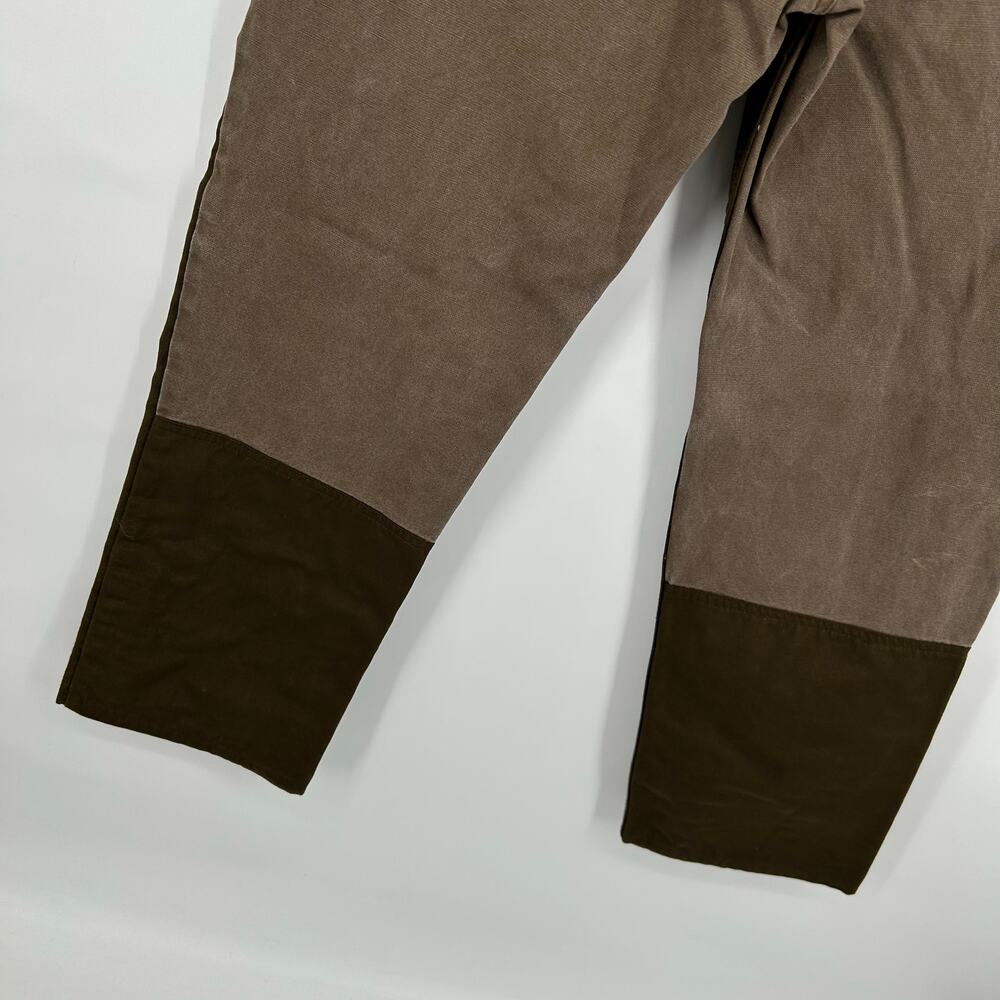 Mens Brown Double Knee Cabela's Canvas Upland Brush Guard Pants 32x30 act(31x29) - Picture 10 of 11